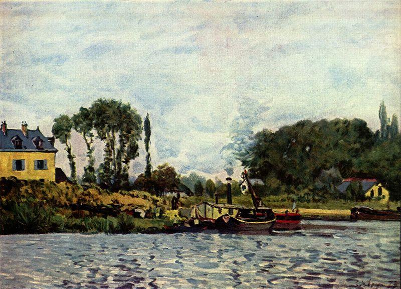 Alfred Sisley Boote bei Bougival china oil painting image